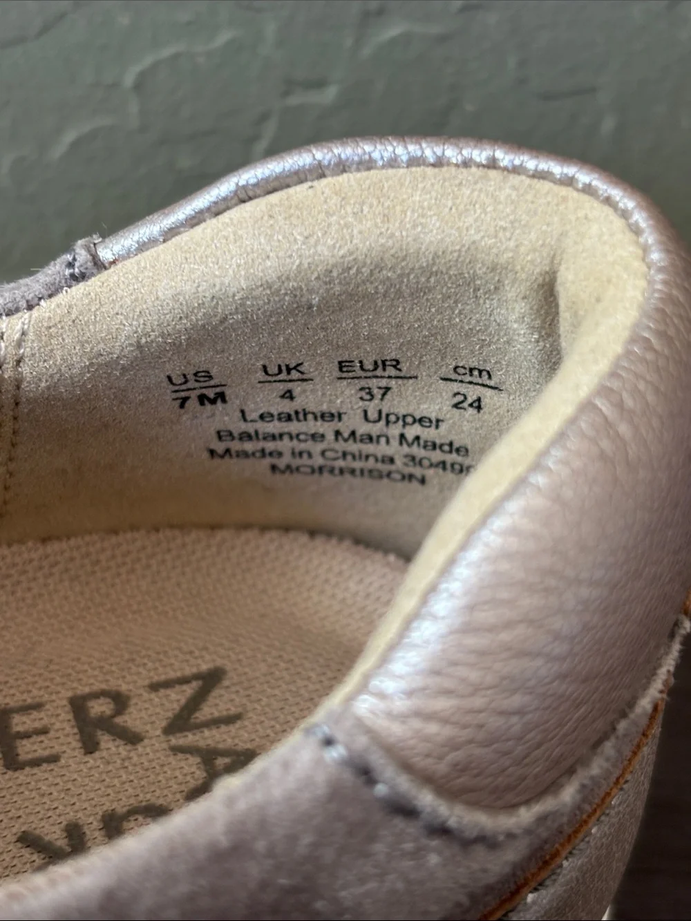 Naturalizer Morrison Gray Fog Suede Leather Lace Up Sneaker Size 7